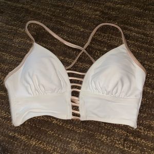 Gold & White Bikini Top
